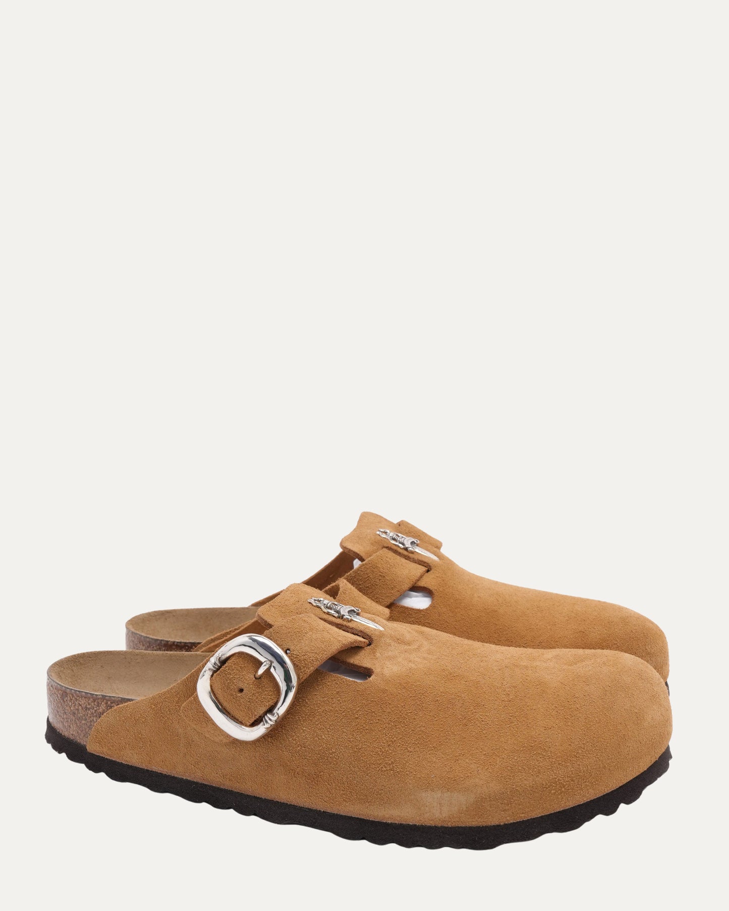 Dagger Embellished Birkenstock Boston Suede Mule