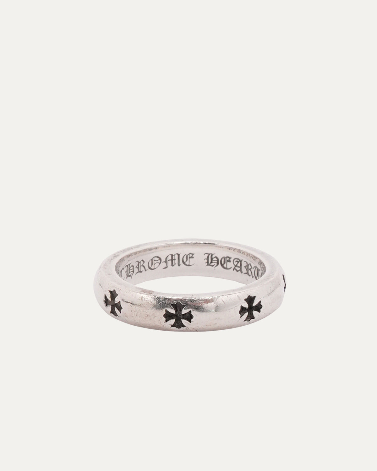 Negative Plus Cross Band Ring