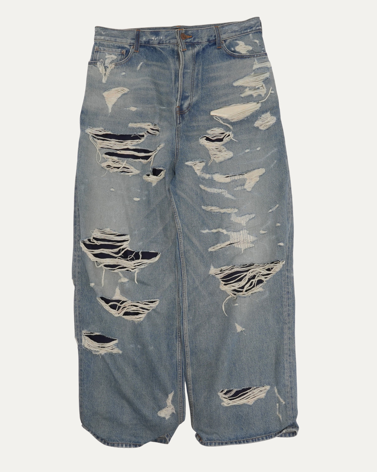 Afterworld Distressed Layered Baggy Jeans