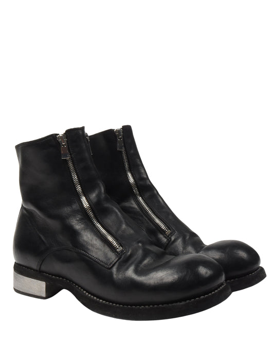 GR07FZI Full Grain Leather Double Front Zip Boots