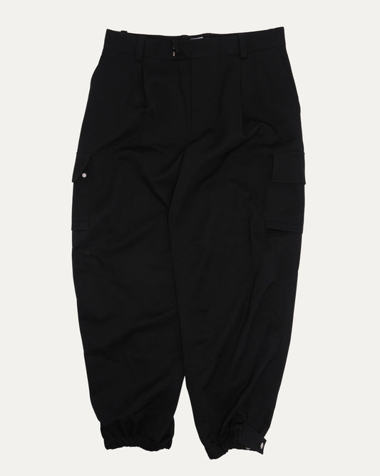 Wool Cargo Jogger Trousers