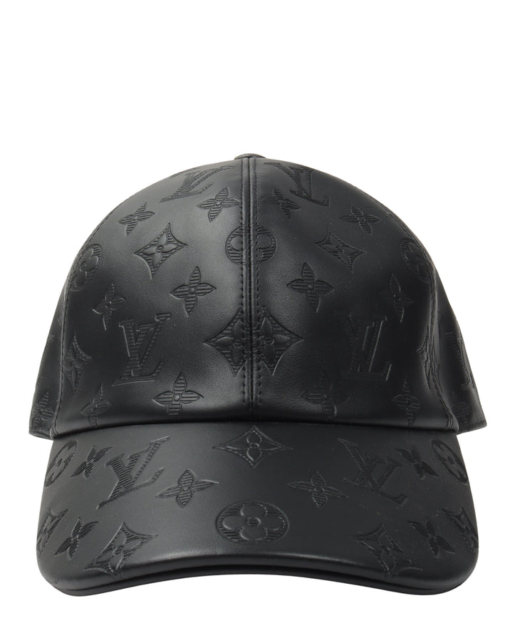 Leather Monogram Baseball Hat