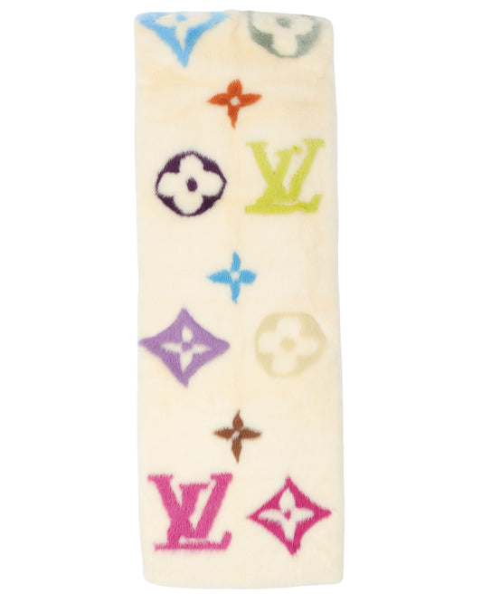 Takashi Murakami Multicolor Mink Fur Scarf
