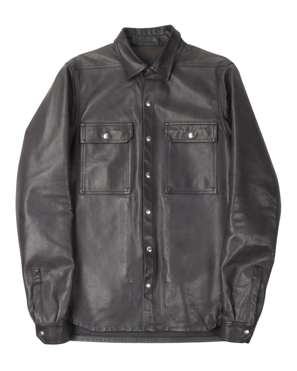 SS19 BABEL Flap Pocket Leather Shirt Jacket