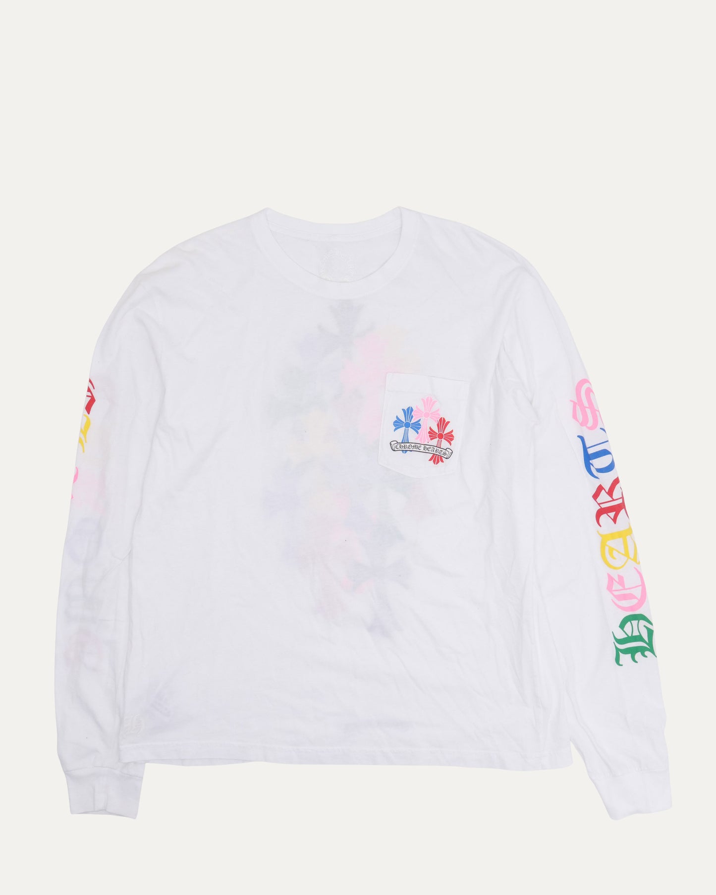 Multicolor Cross Long Sleeve Pocket T-Shirt