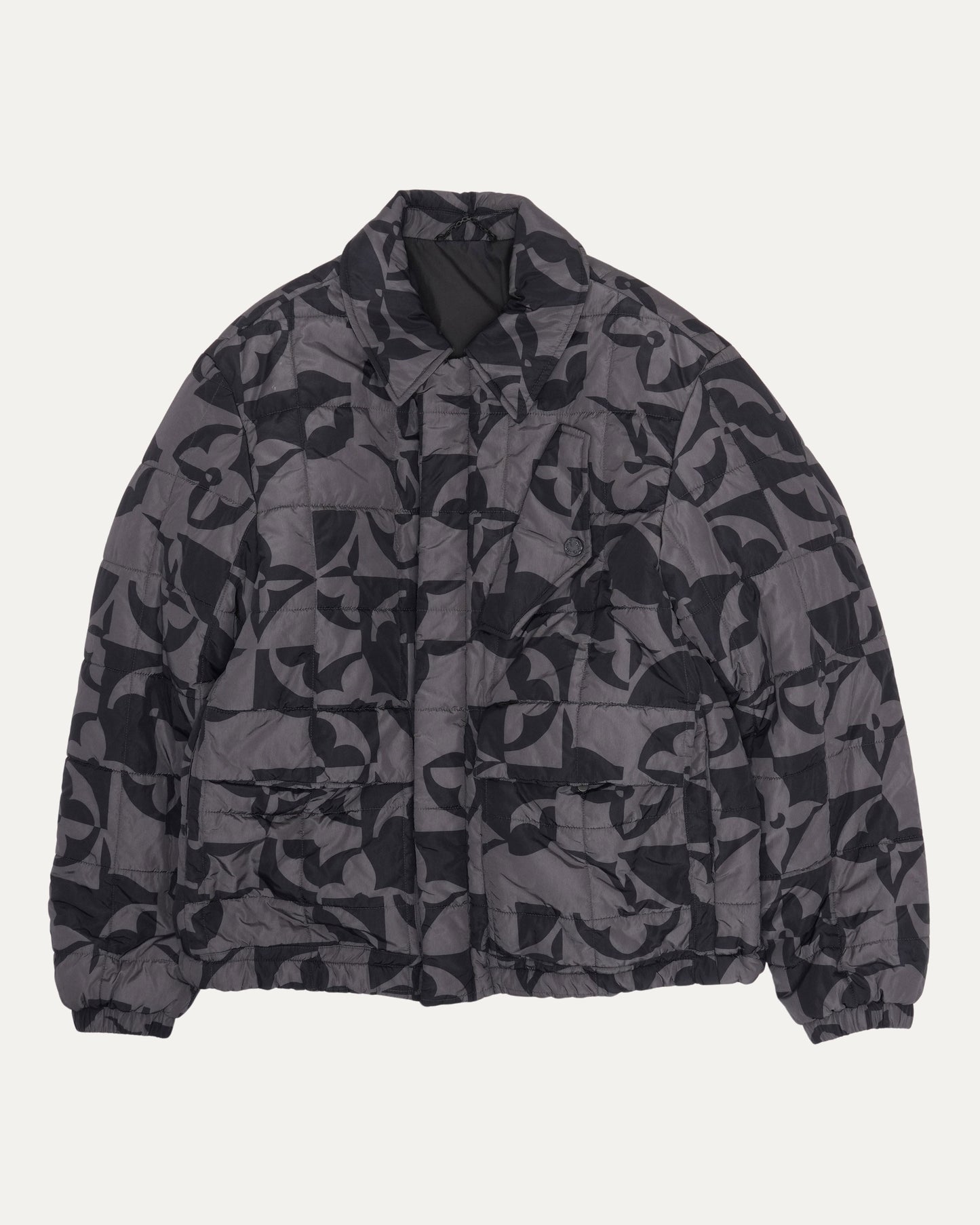Irregular Print Down Jacket