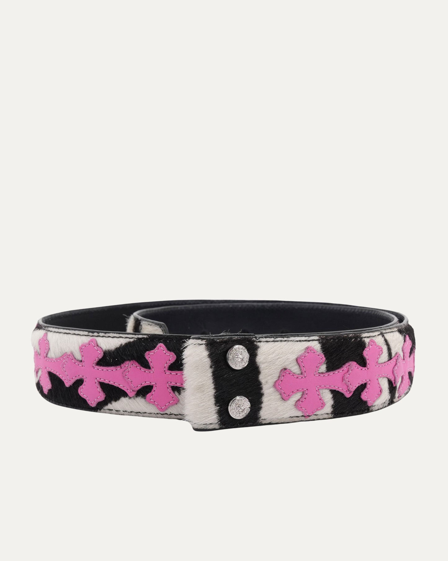 Cross Patch Pony Hair Destroyer Belt Strap