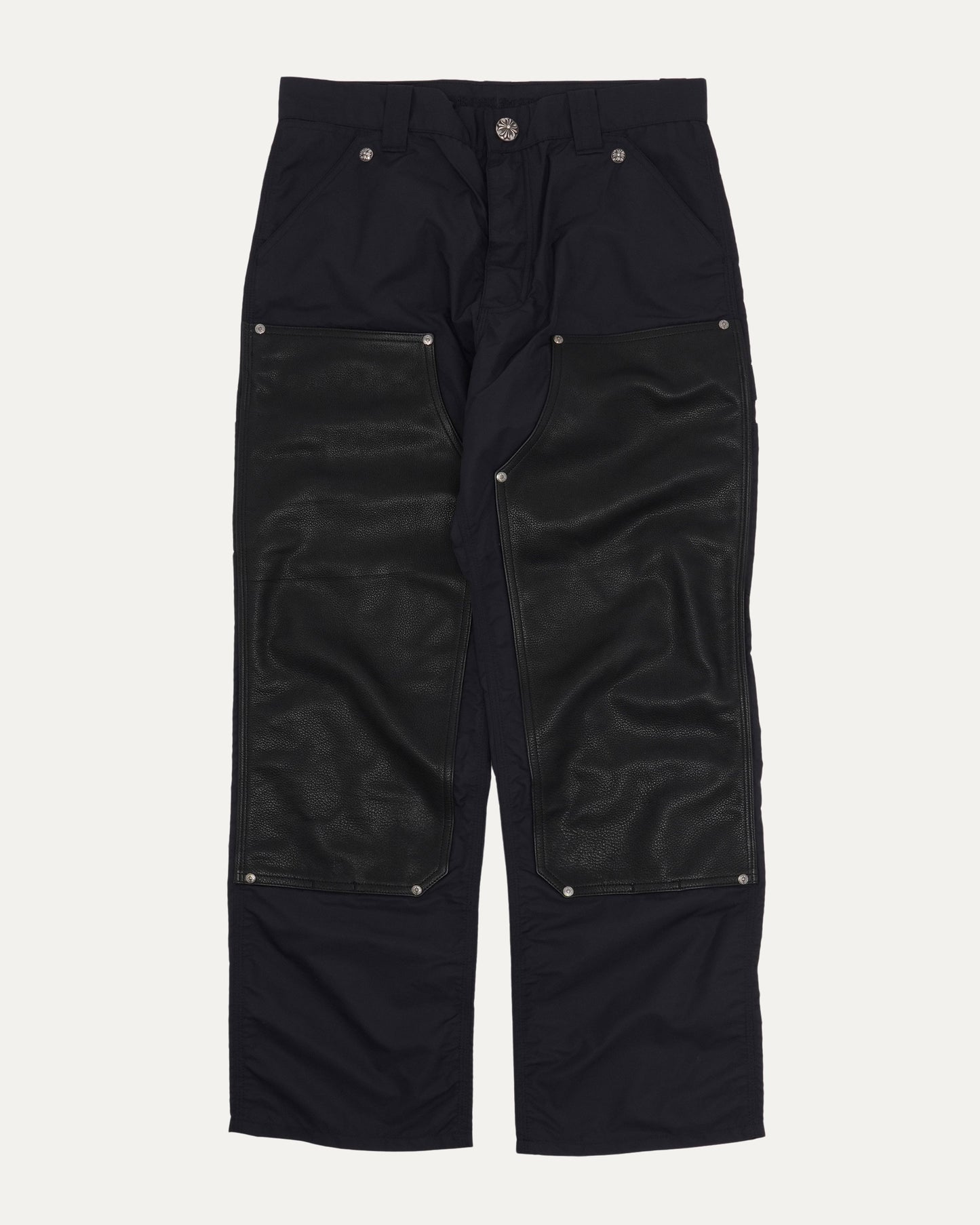 Nylon and Leather Double Knee Carpenter Pants