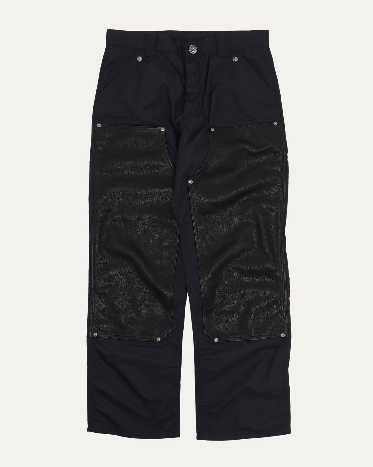 Nylon and Leather Double Knee Carpenter Pants