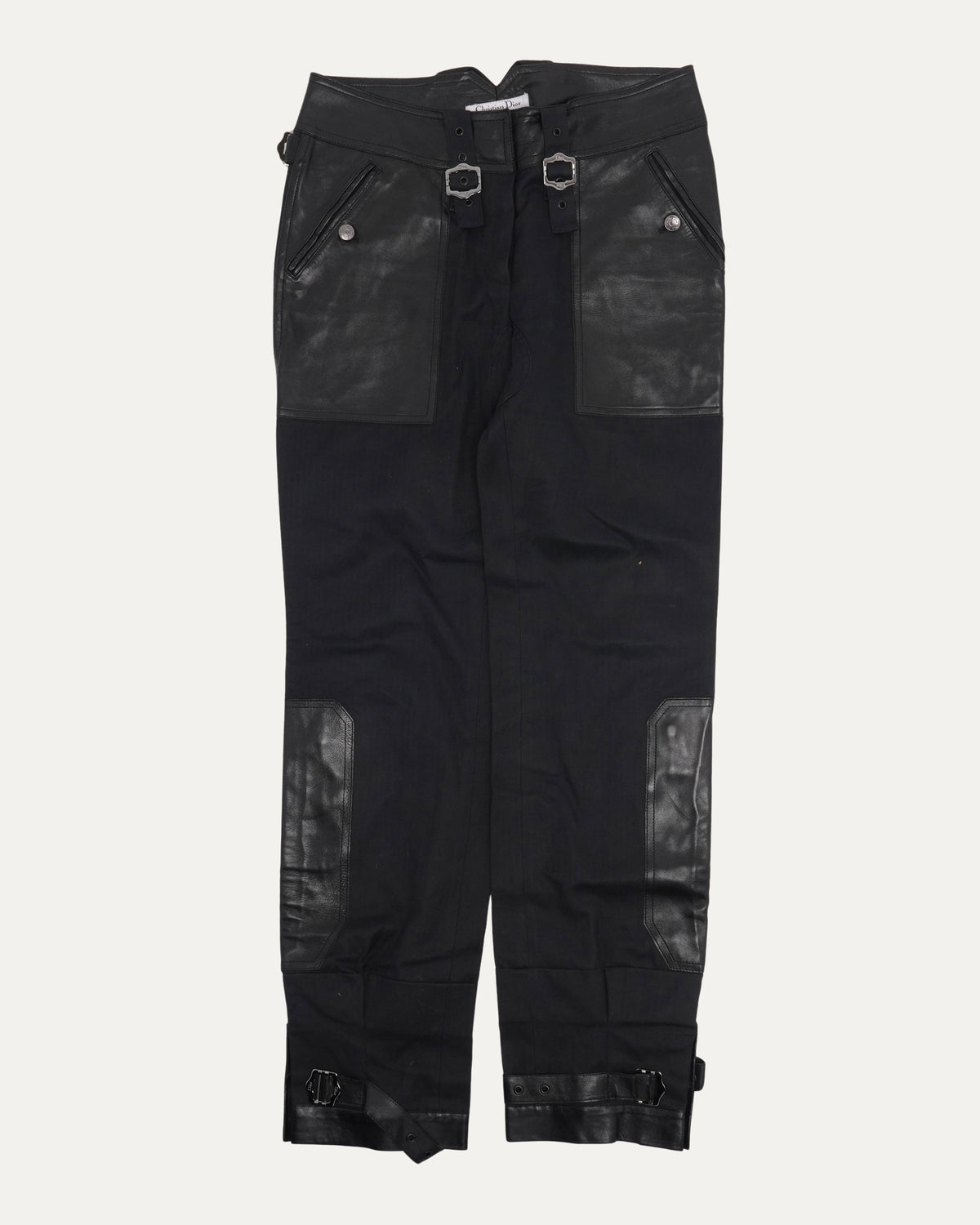 FW 2003 Leather And Cotton Trousers