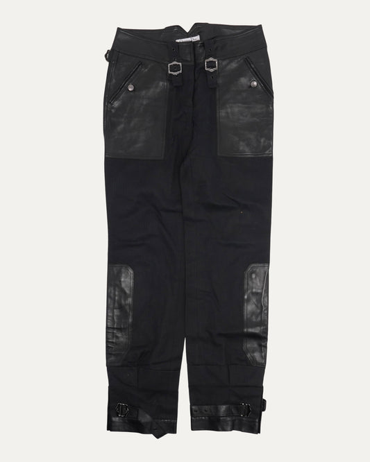 FW 2003 Leather And Cotton Trousers