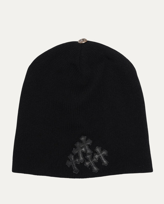 Cashmere Mini Cross Patch Beanie