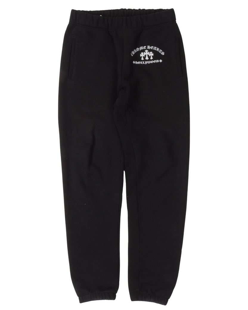 Embroidered Cemetery Cross Sweatpants