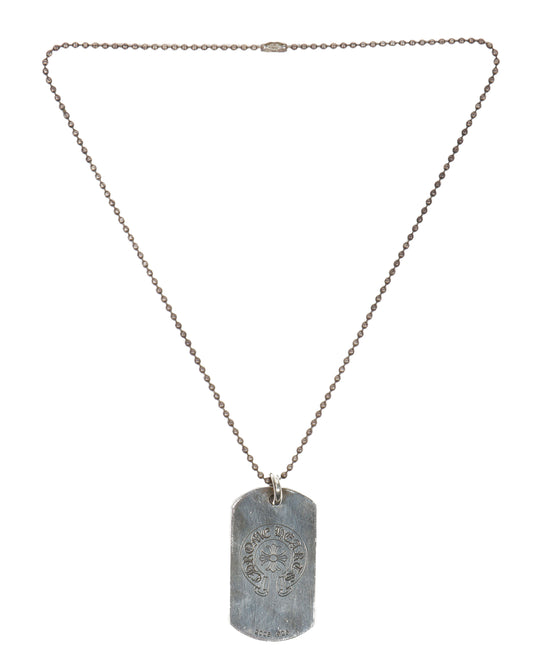 Paris Dog Tag Pendant with Chain