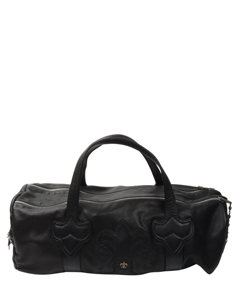 Black Chrome Duffle Chrome Hearts Large Embellished Fleur Duffle