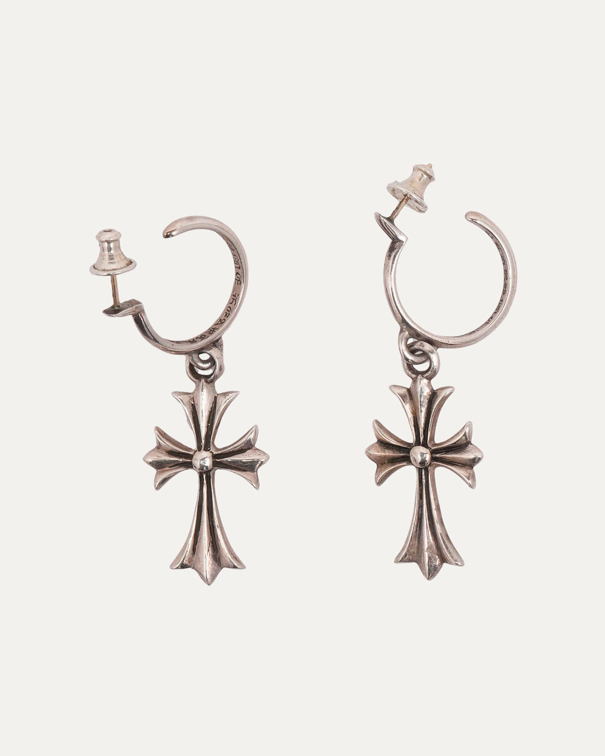 Cross Hoop Earrings Set