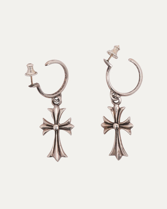 Cross Hoop Earrings Set