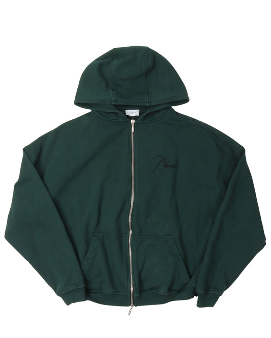 Embroidered Zip Up Hoodie