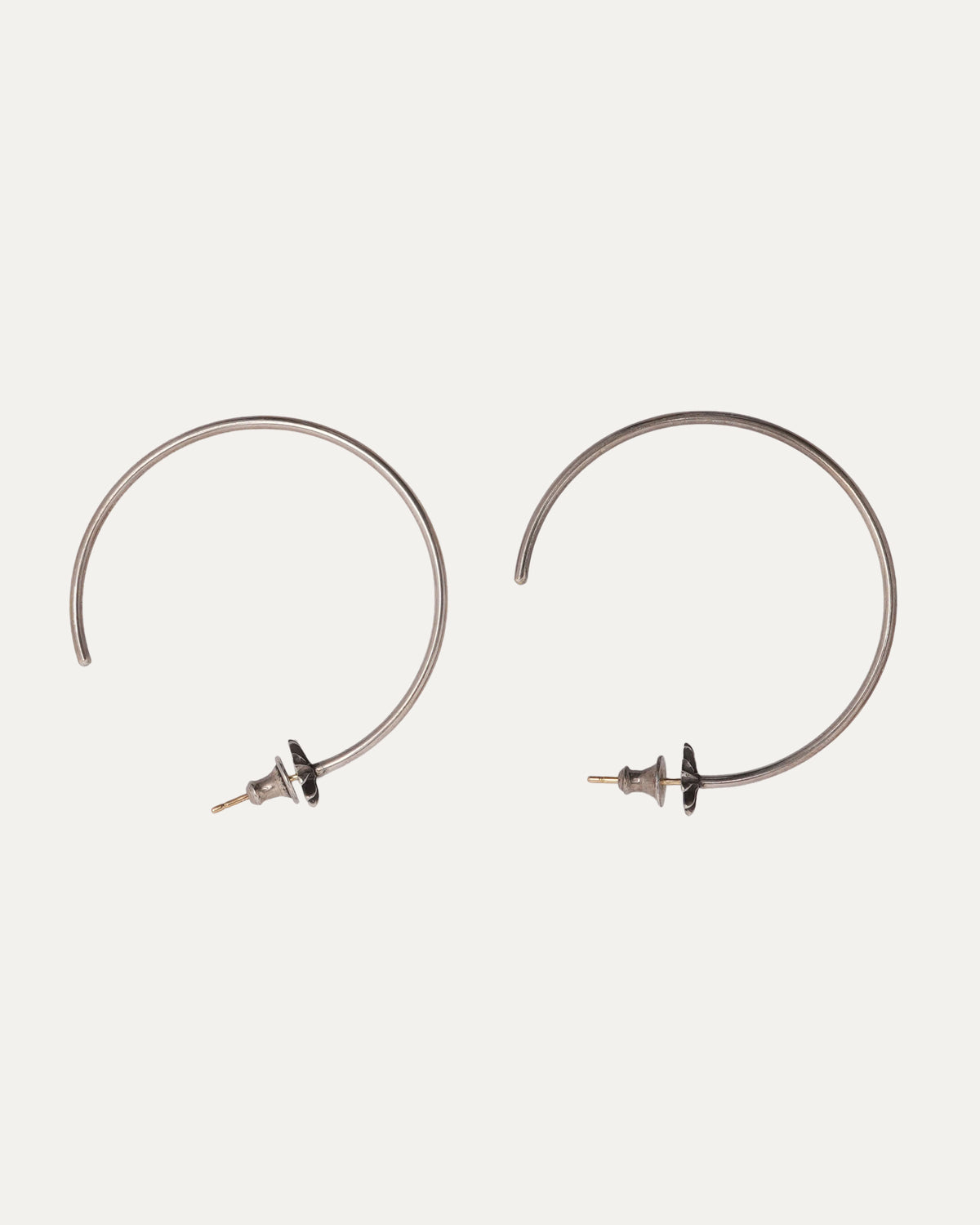 Plus Cross Hoop Earrings