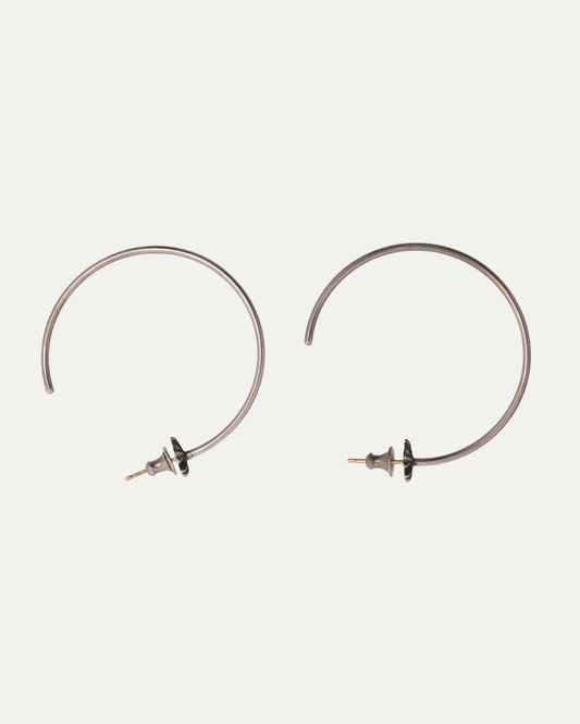 Plus Cross Hoop Earrings