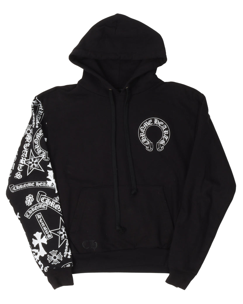 Stencil Sleeve Graphic Hoodie