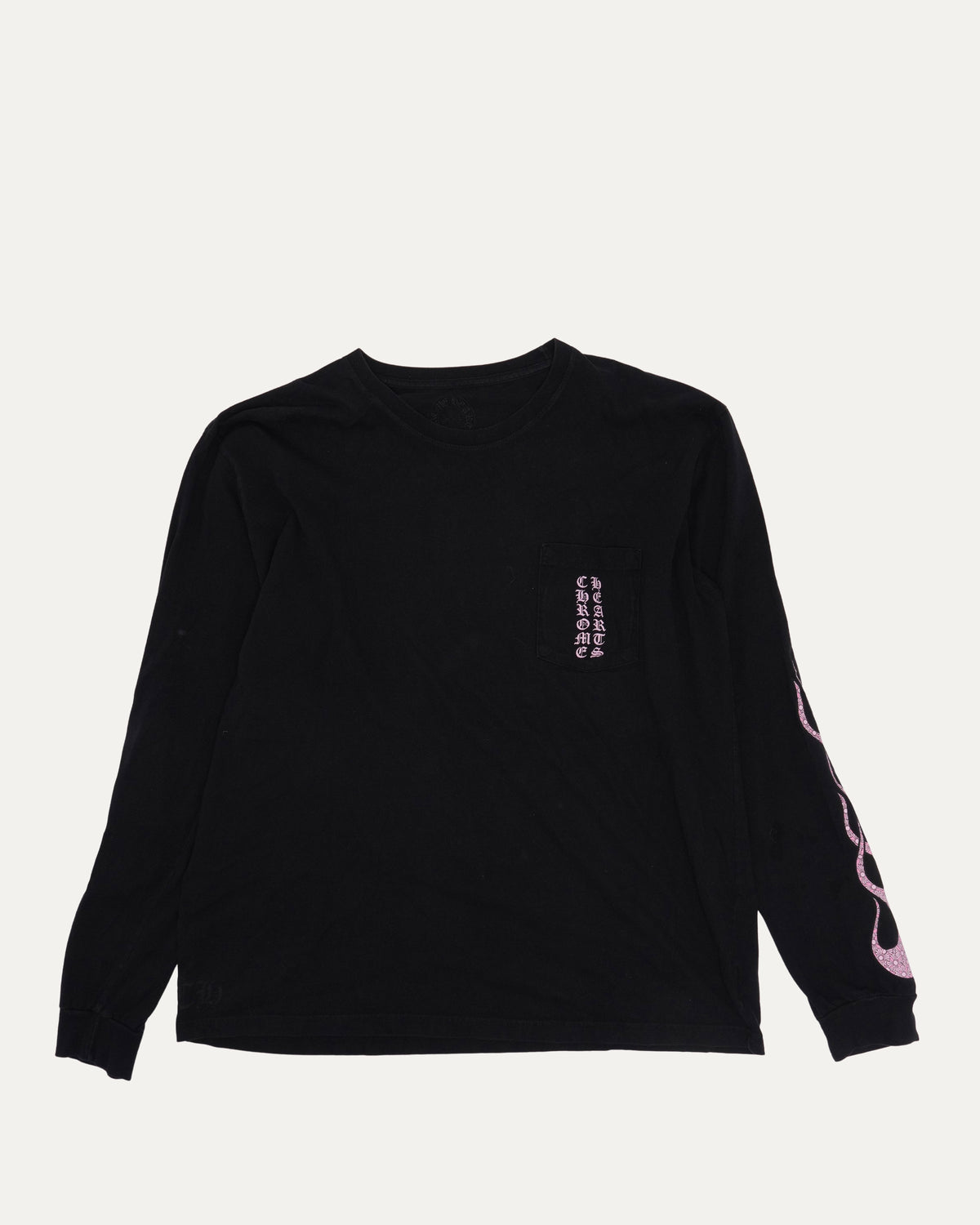 Vertical Logo Long Sleeve Pocket T-Shirt