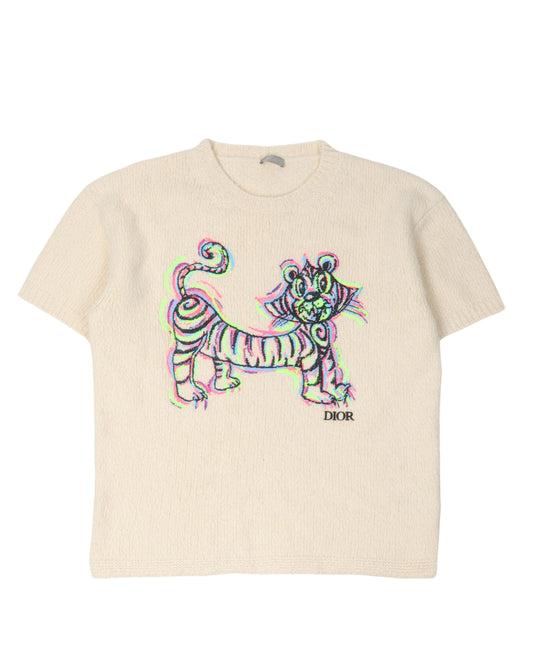 Kenny Scharf Cartoon Tiger Sweater