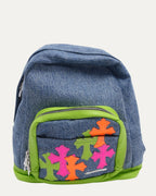Denim Cross Patch Seventh Grade Mini Backpack