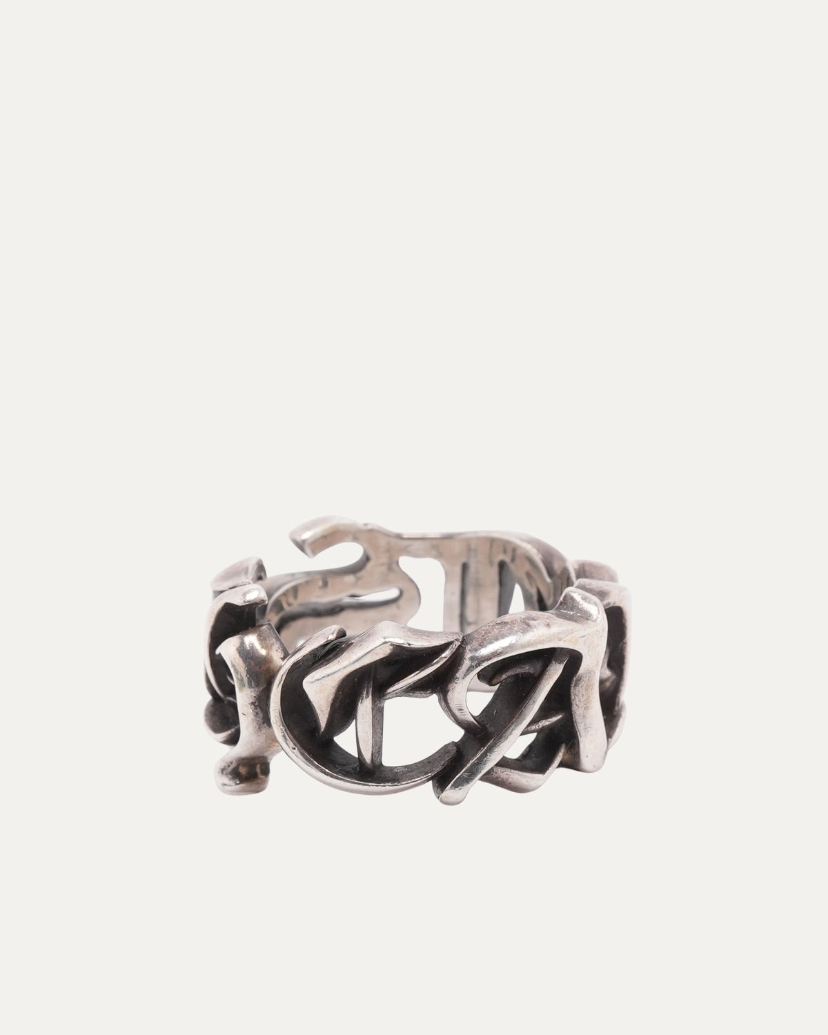 "Hearts" Script Ring