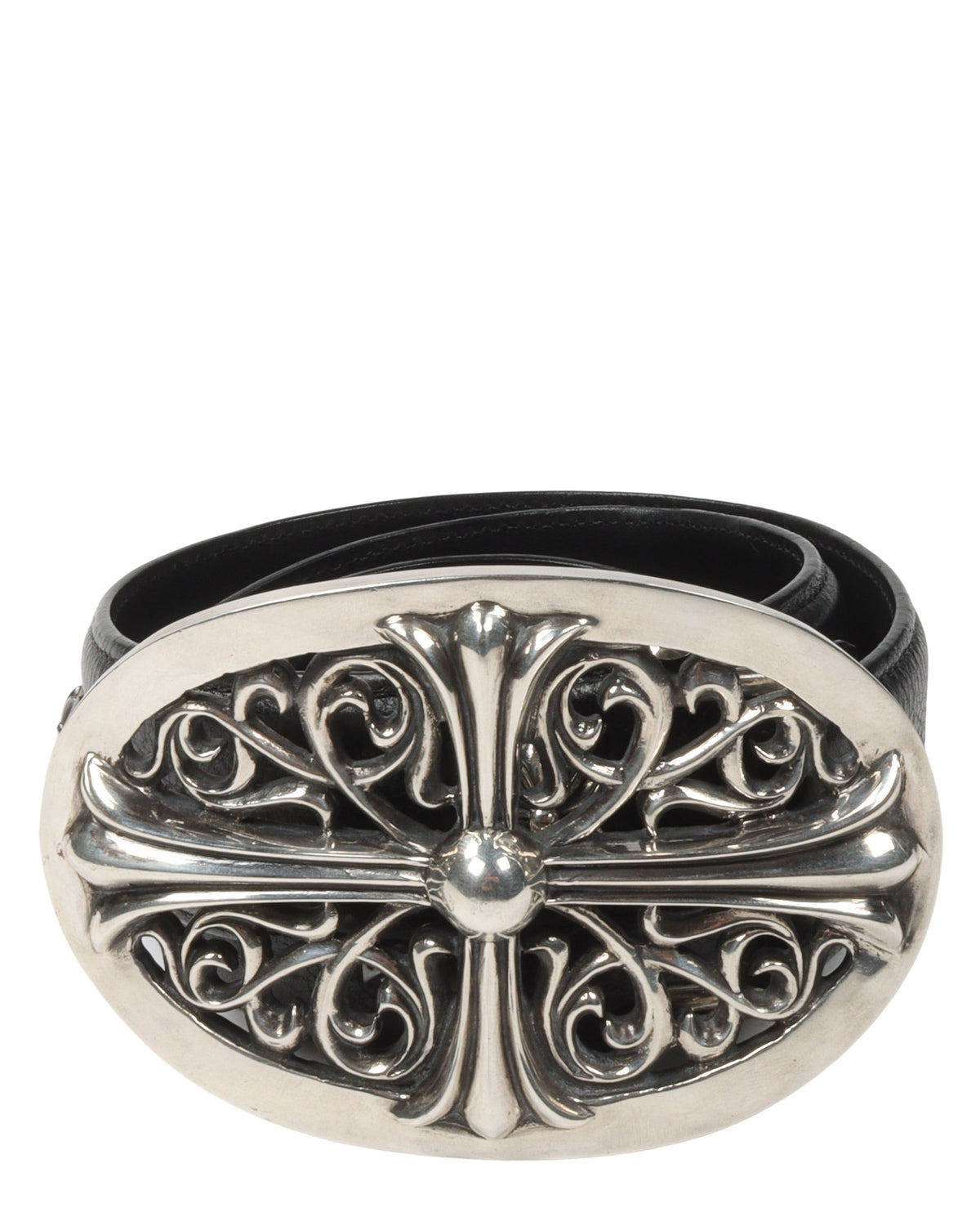 XXL Oval Cross Buckle Punk Studded Belt