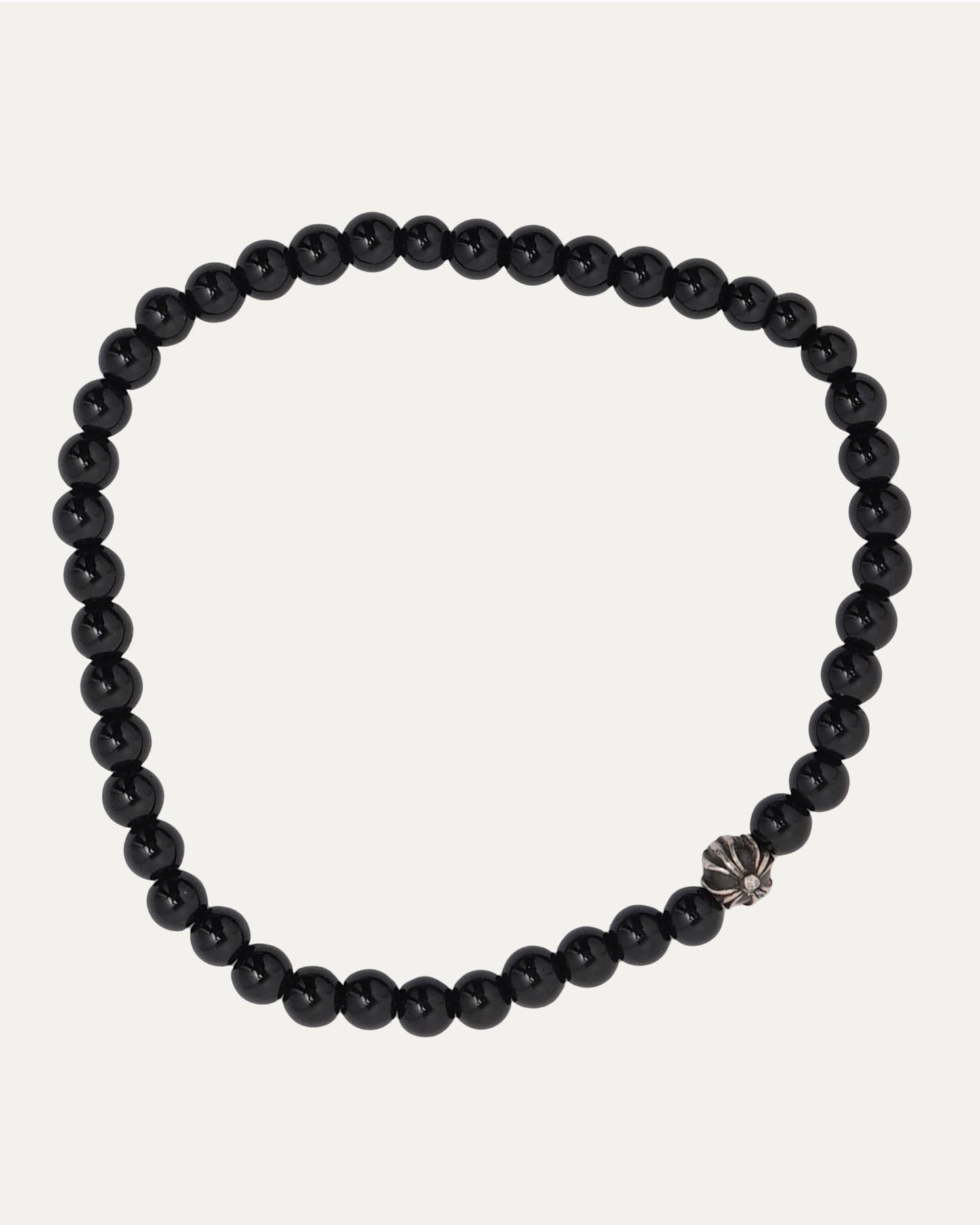 4mm Onyx Plus Ball Bead Bracelet