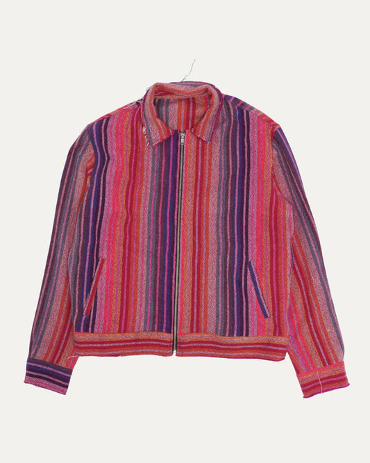Cashmere Striped Decon Jacket