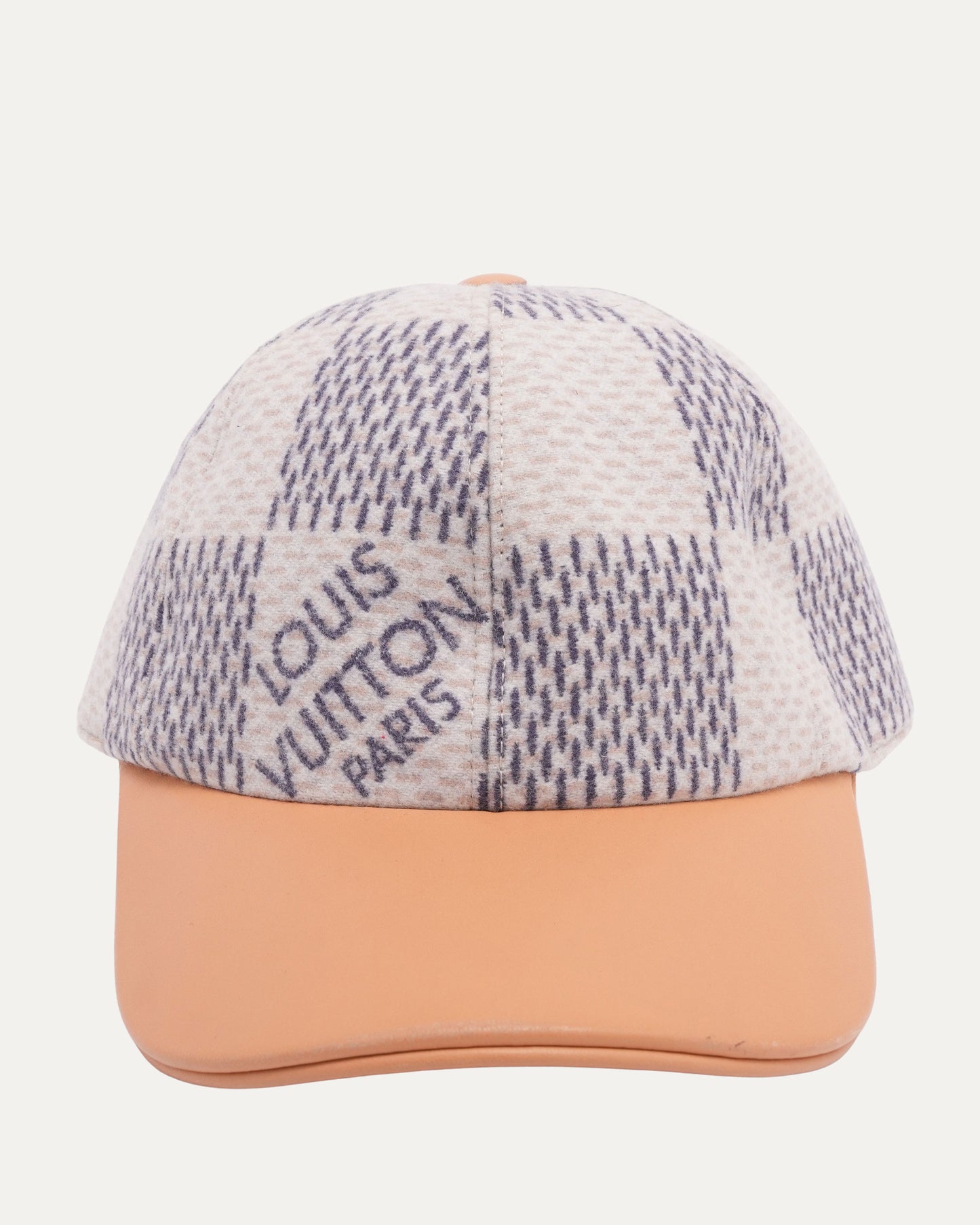 Damier Leather Brimmed Hat