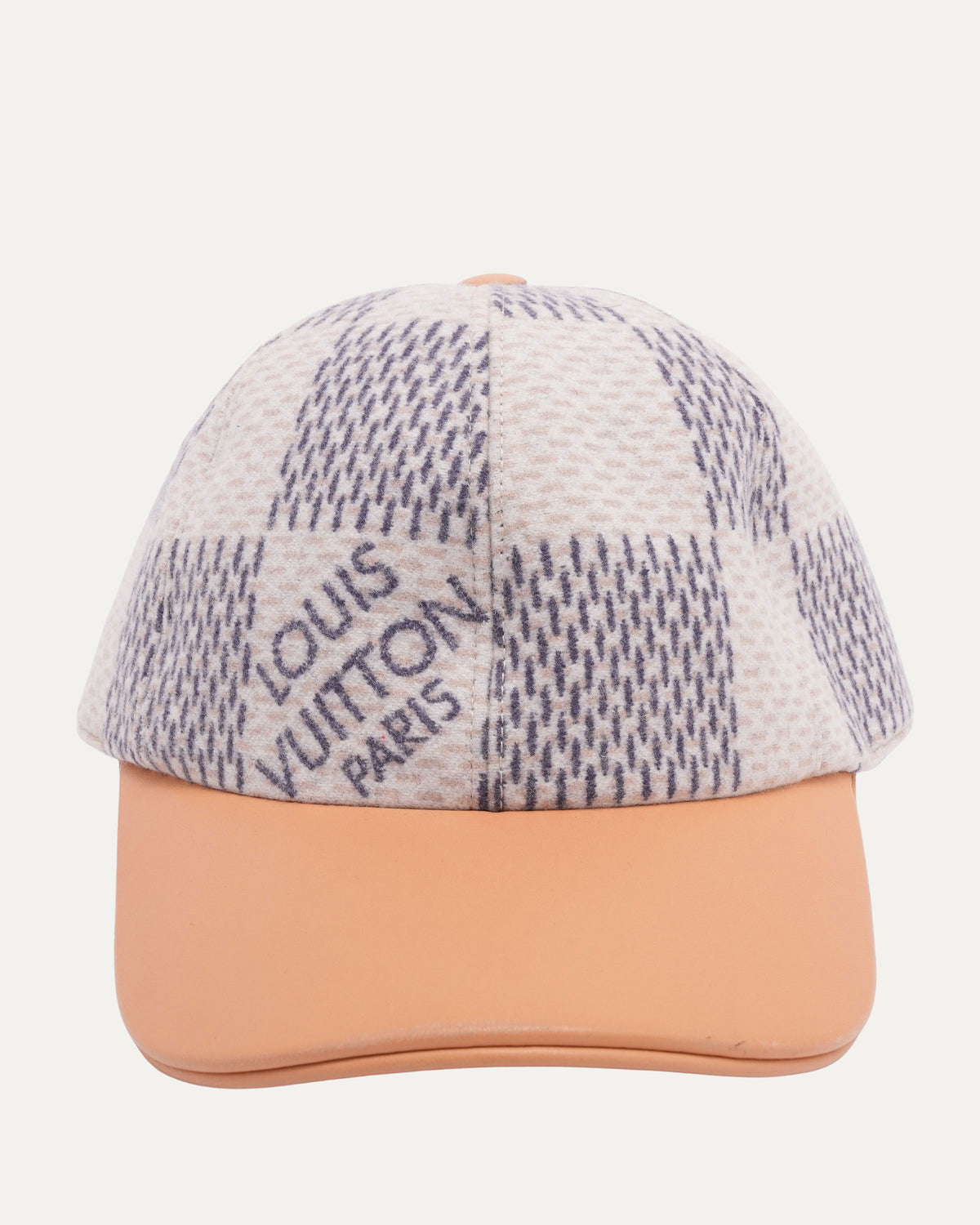 Damier Leather Brimmed Hat