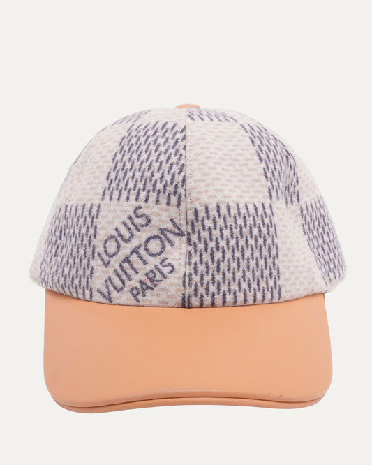 Damier Leather Brimmed Hat