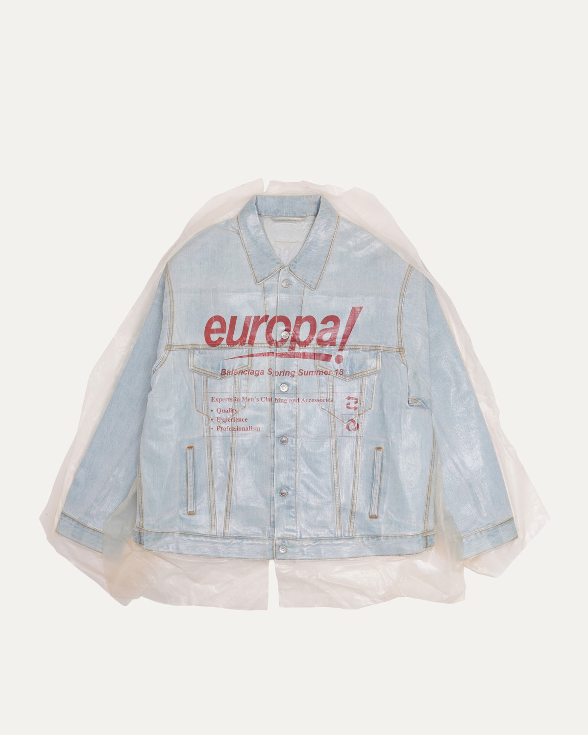 Europa Dry Cleaning Plastic Denim Jacket