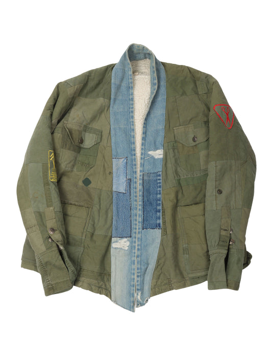 GL-Scraps Shearling Jungle Cardigan