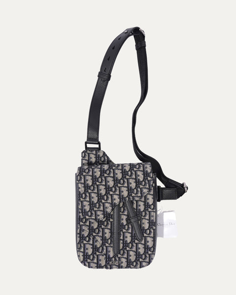 ショルダーバッグ・ポシェット DIOR Saddle messenger bag Saddle Messenger Bag Black Dior Oblique Jacquard and Black
