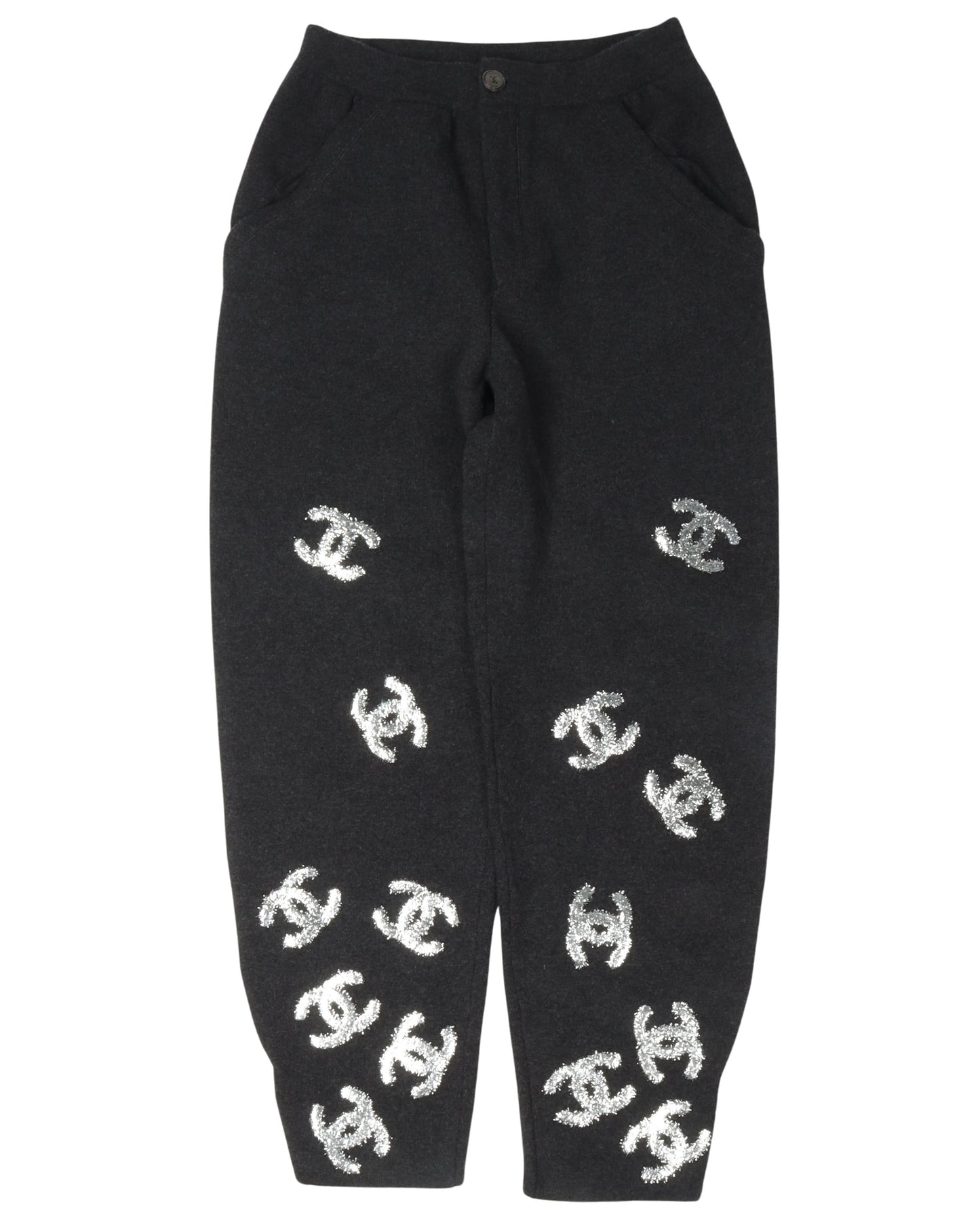 Glitter Patch Cashmere Pants