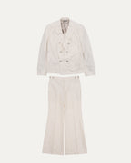 Monogram Double Breasted Silk Blend Suit