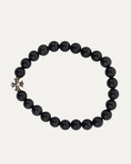 8mm Onyx Plus Cross Bead Bracelet