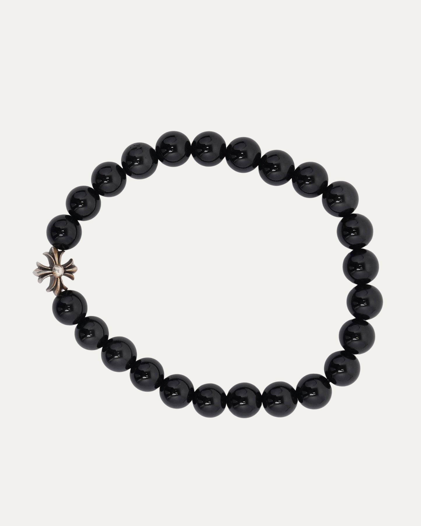 8mm Onyx Plus Cross Bead Bracelet