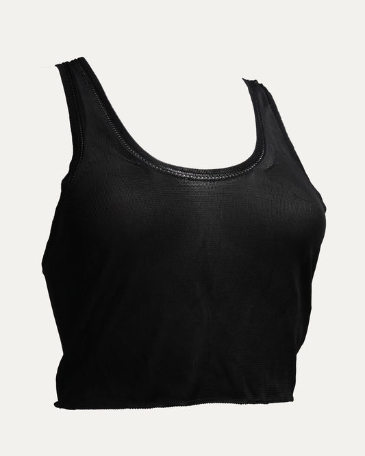Plus Cross Sheer Tank Top