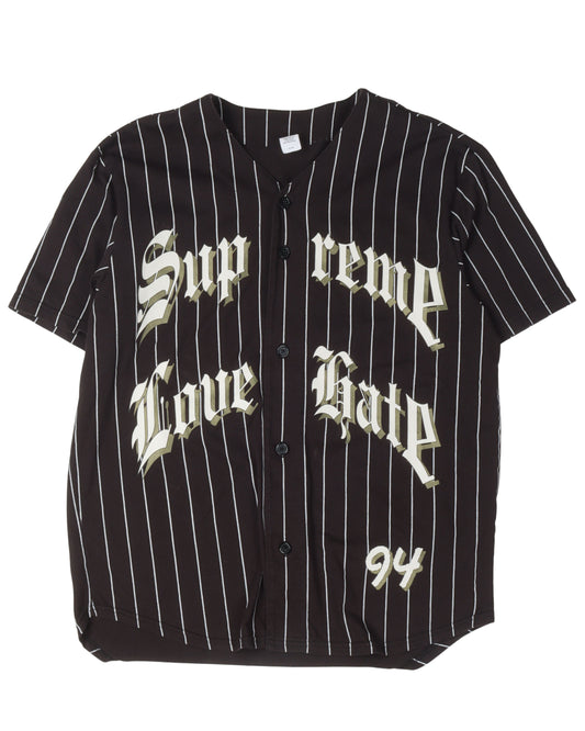 Love Hate 94 Striped Baseball Jersey