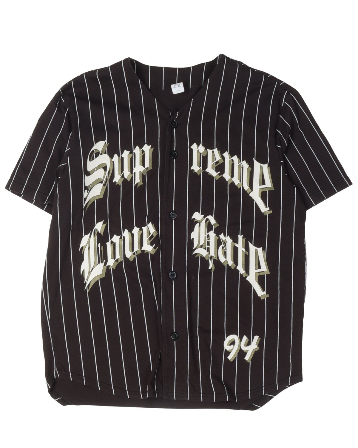 Love Hate 94 Striped Baseball Jersey