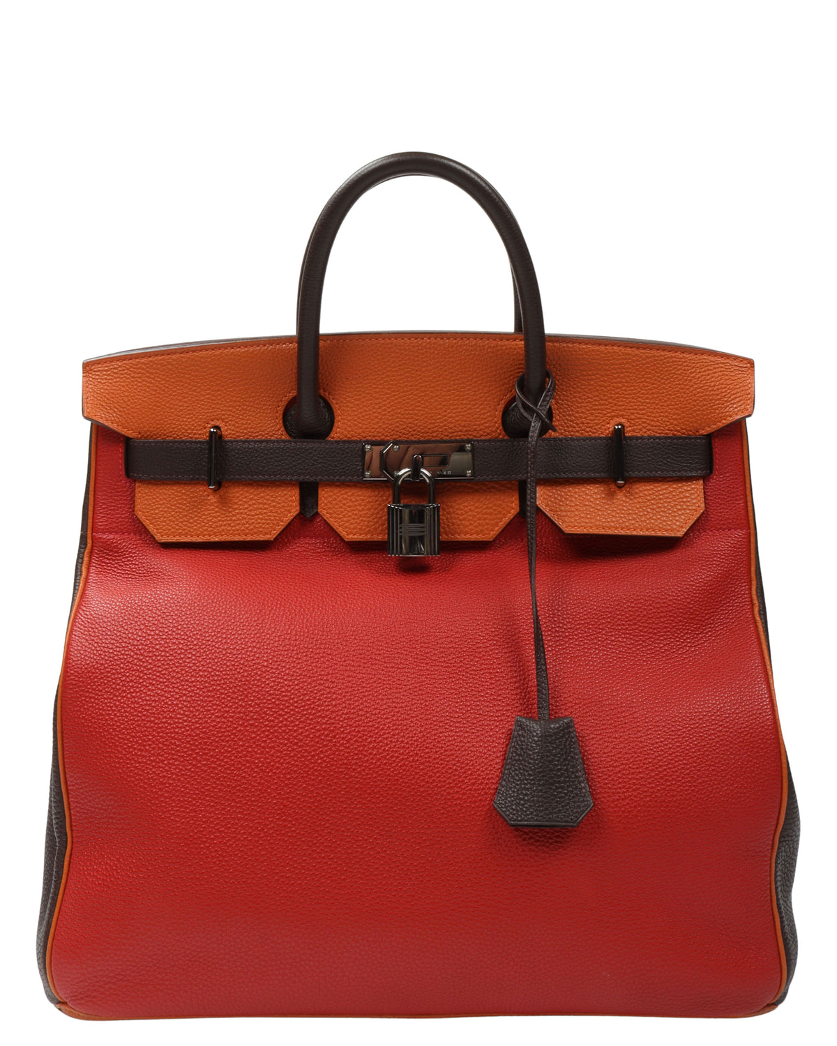 HAC 40 Fjord Leather Tri-Colour Rouge Garrance, Chocolat, & Terre Battue Birkin (2006)