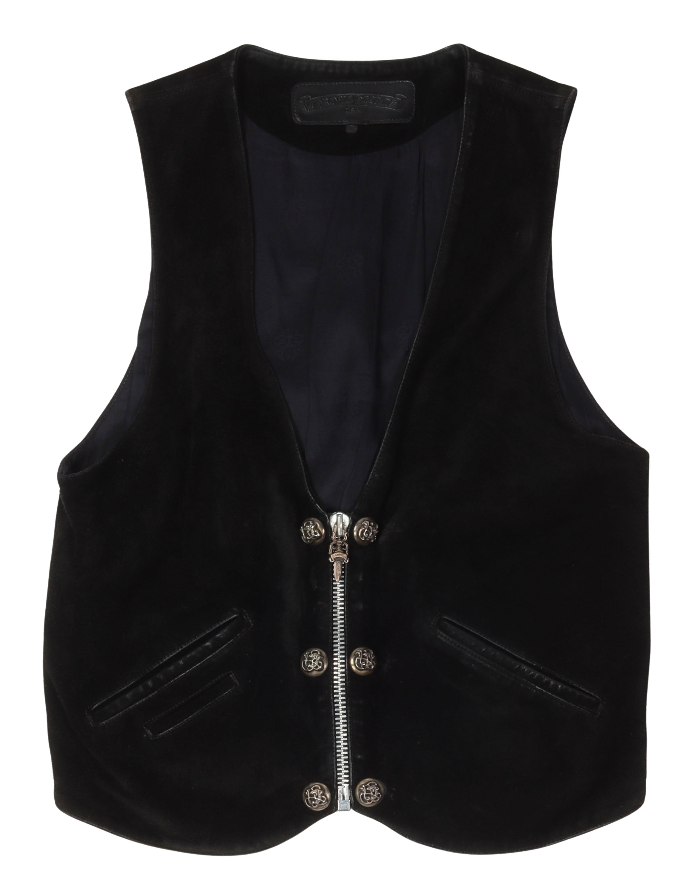 Chrome Hearts Suede Leather Vest