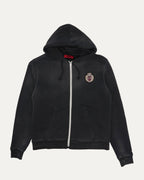 Crest Appliqué Zip Up Hoodie