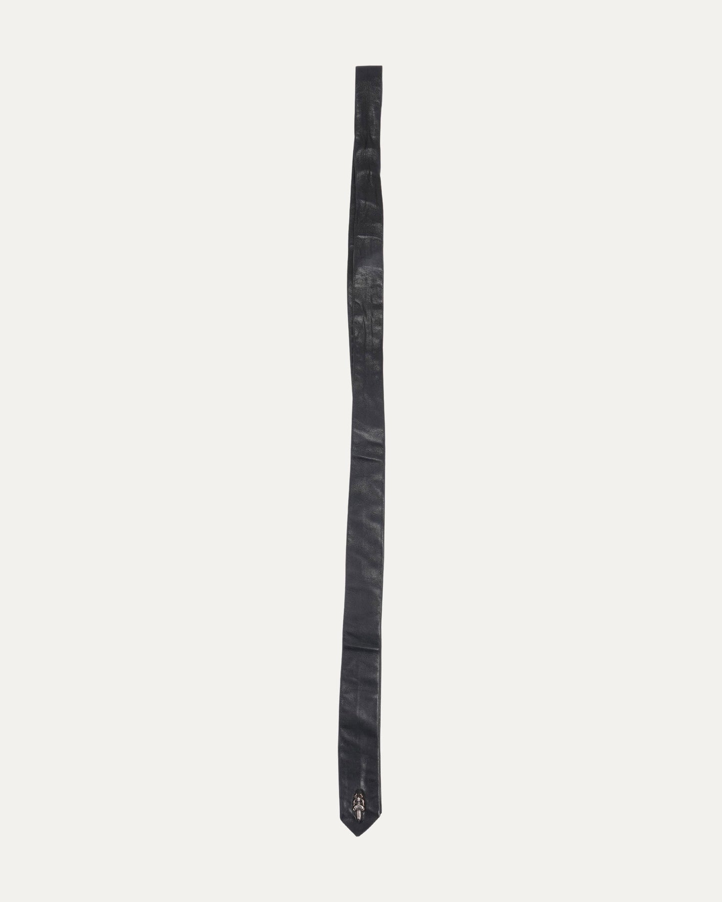 Dagger Embellished Leather Tie