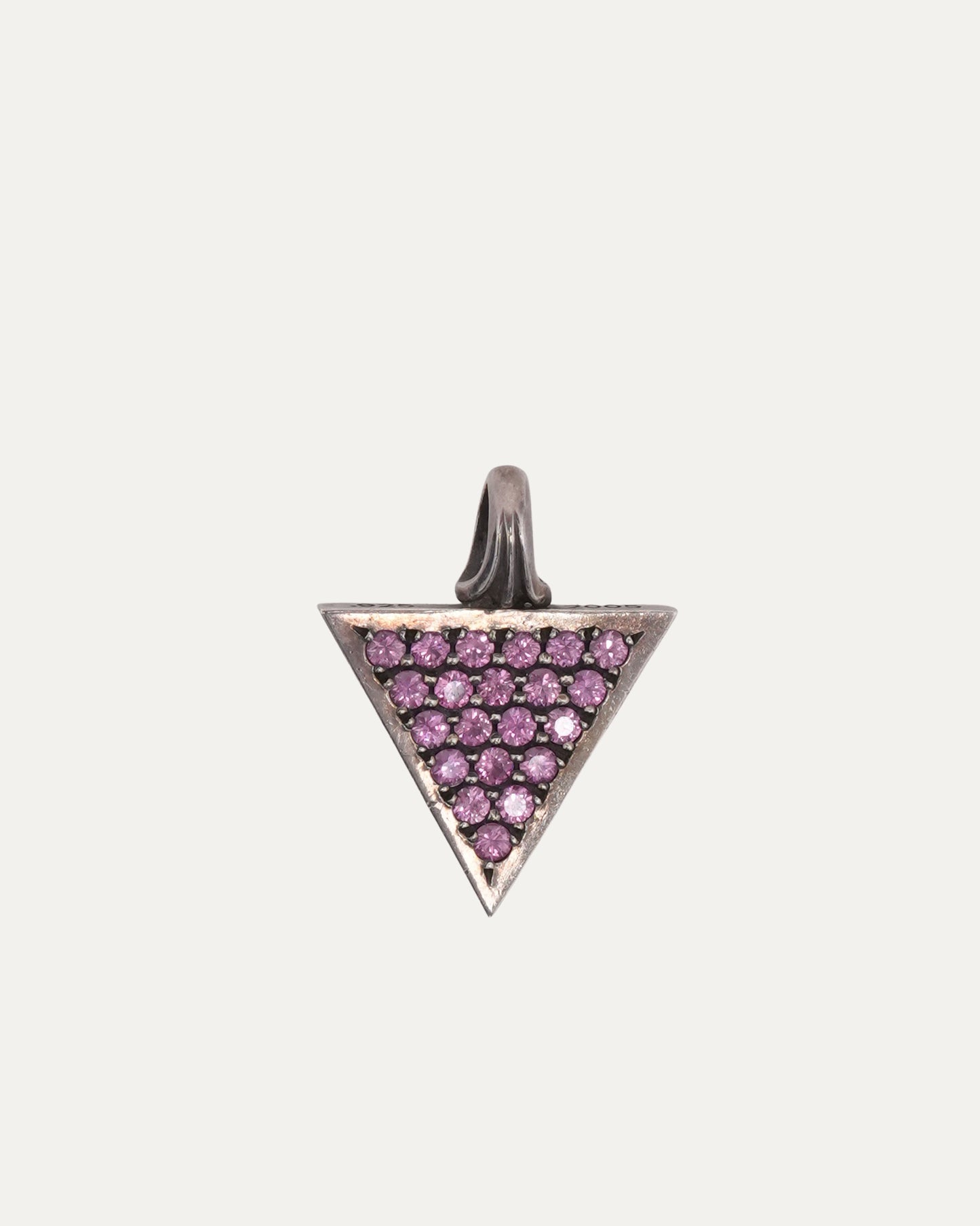 Pink Sapphire Triangle Pendant